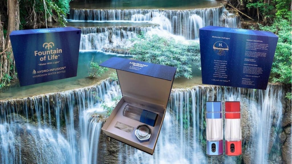 FOL Waterfall red and blue bottle